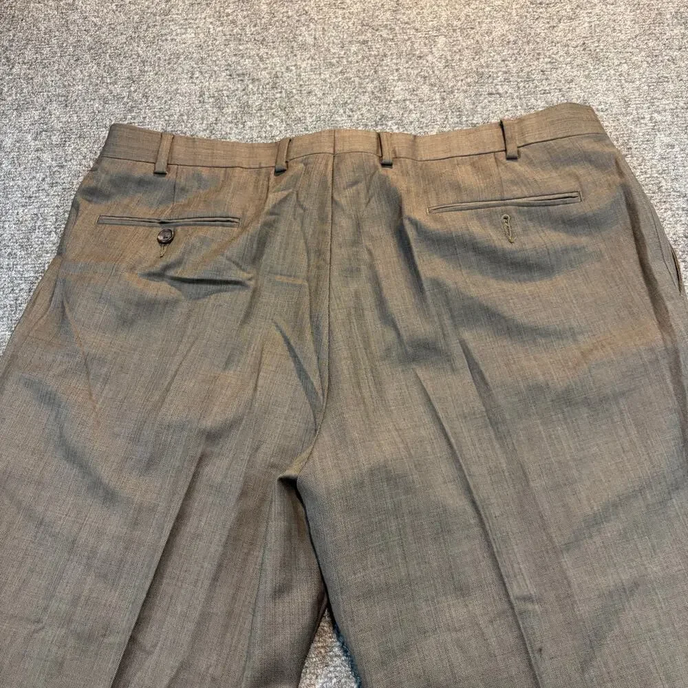 Lauren Ralph Lauren Brown Wool Suit Mens 44R 2 Piece Tailored Jacket Pants